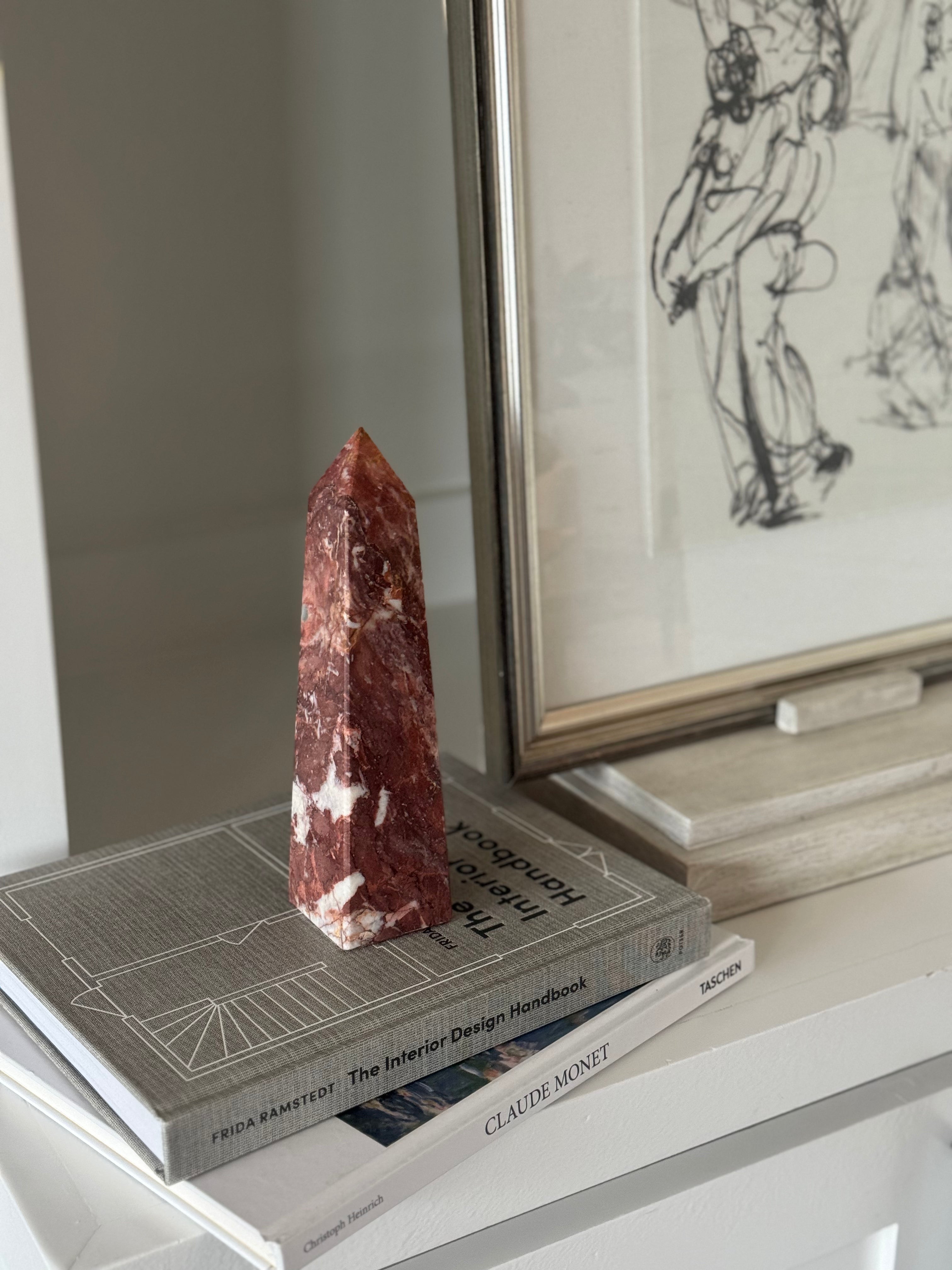 Vintage Red Marble Plinth