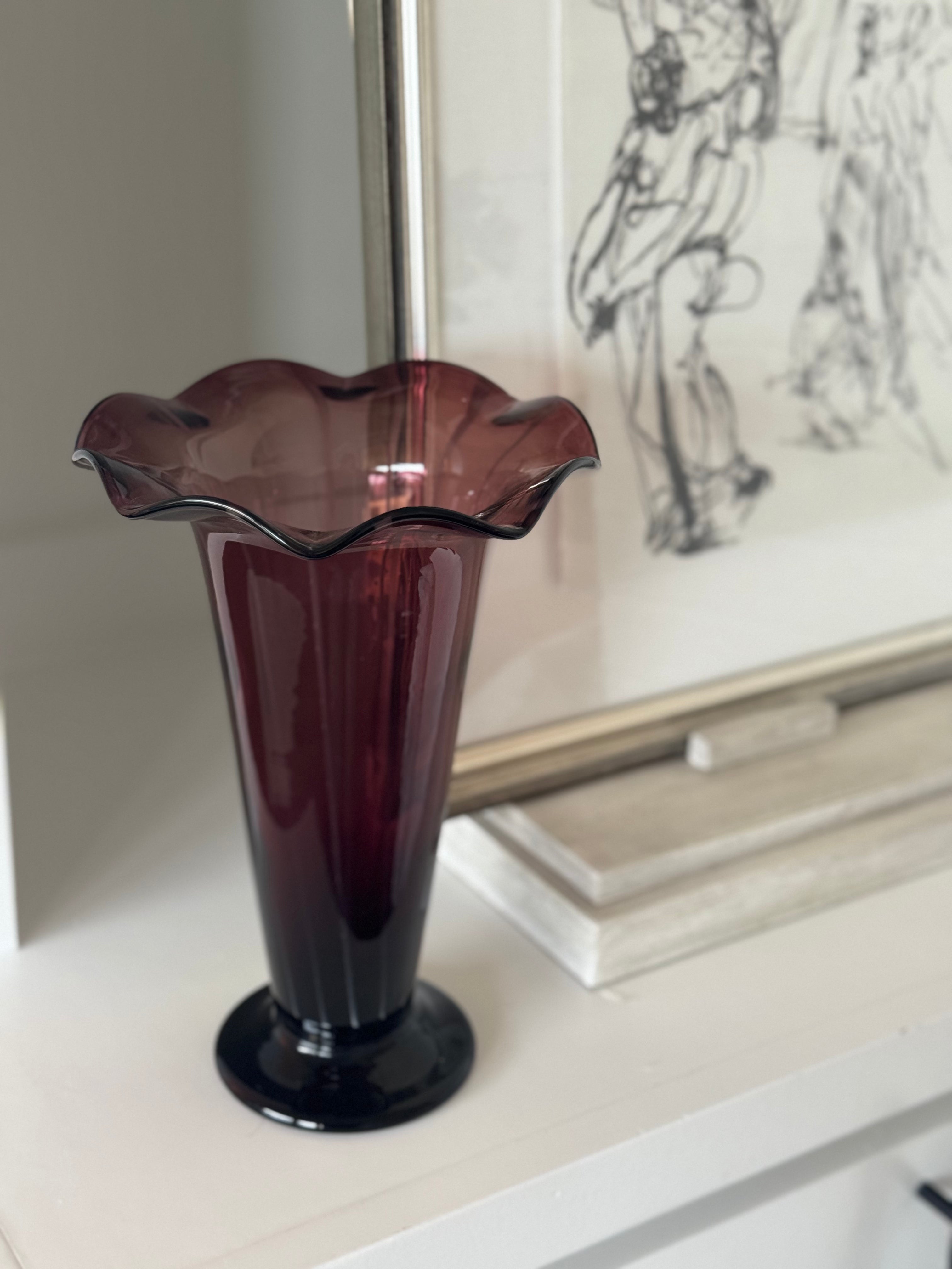 Vintage Blown Glass Vase