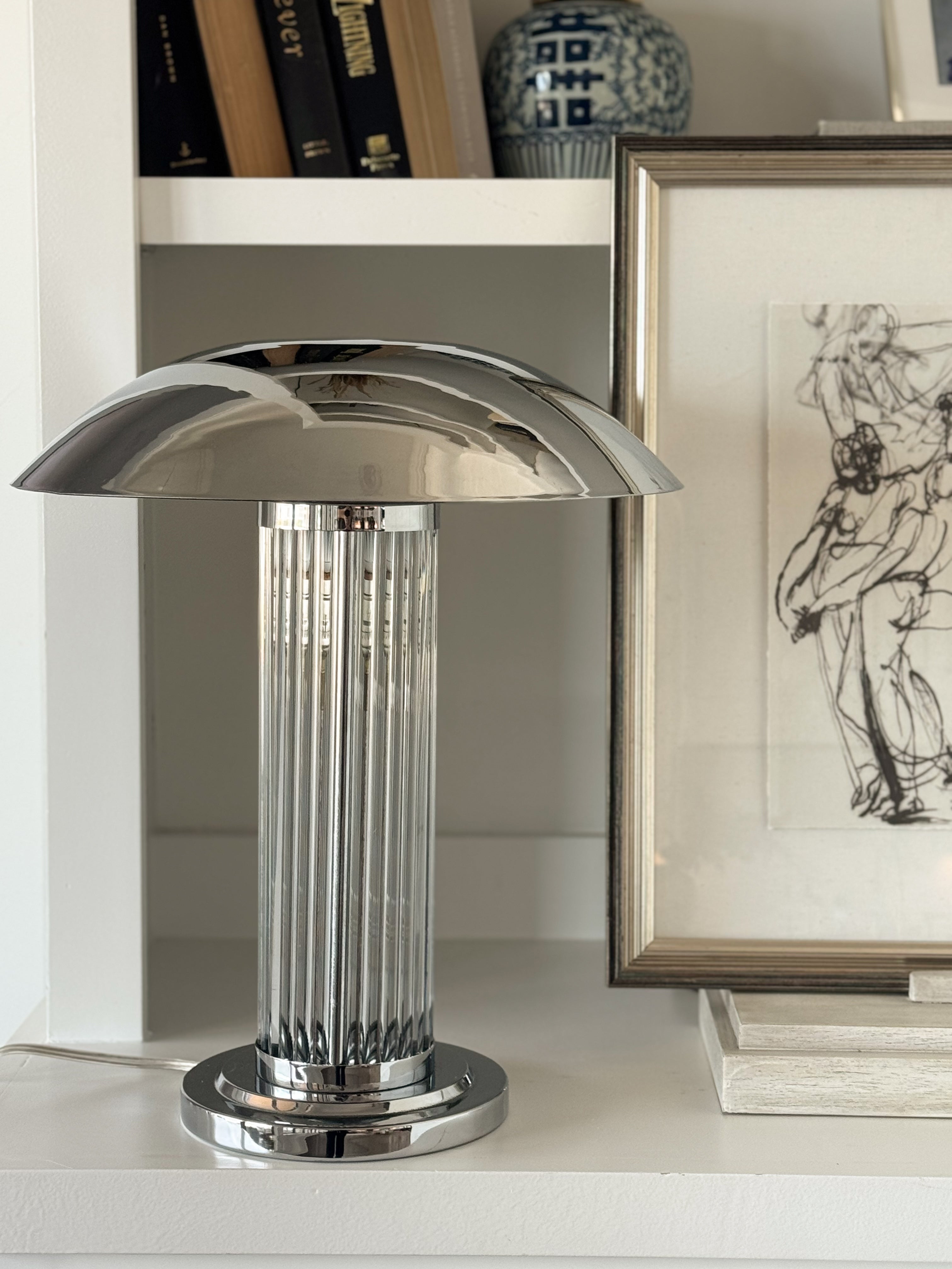 Vintage 70's Mushroom Art Deco/ Mid Century Lamp