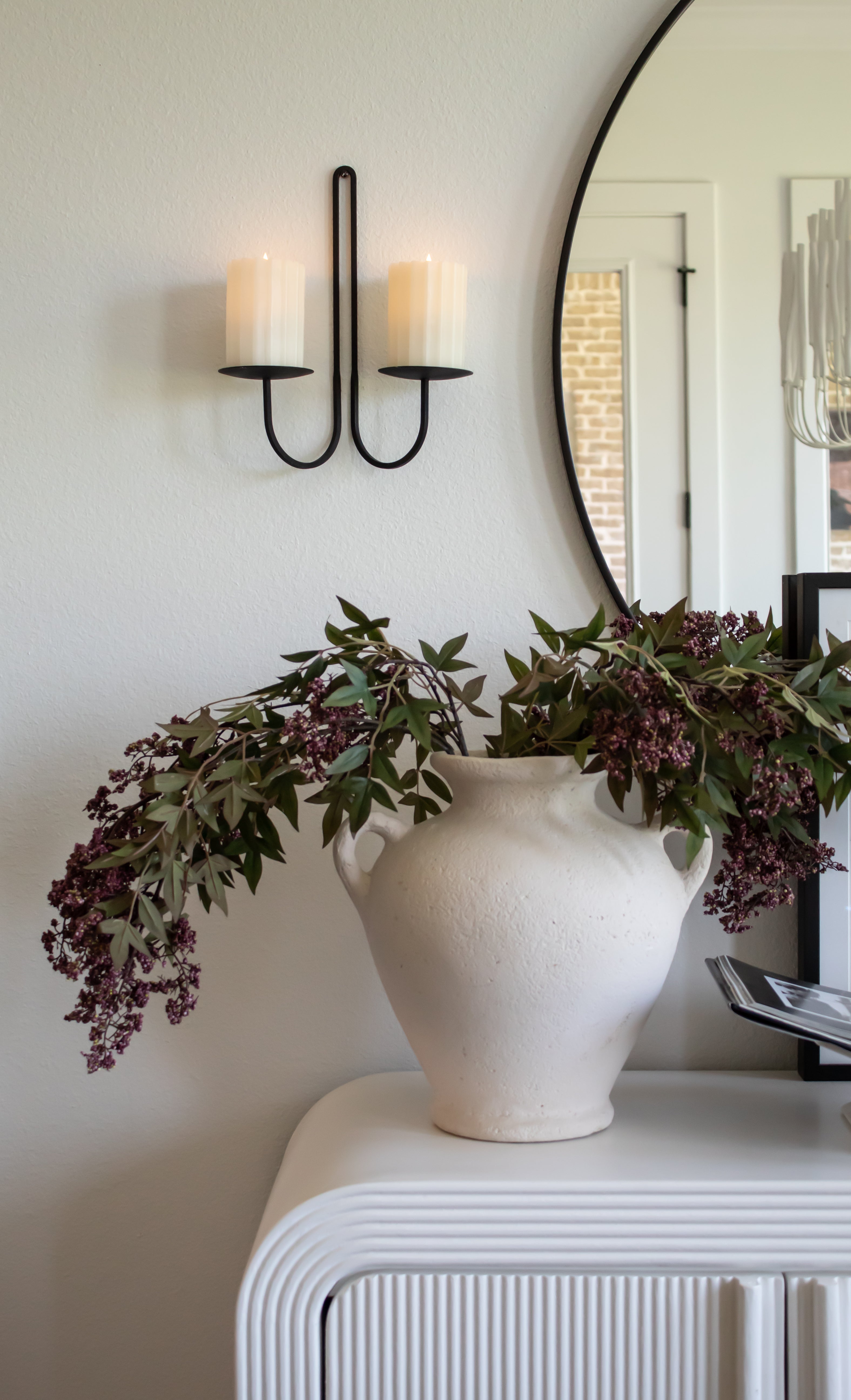 Black Iron Dual Wall Sconce
