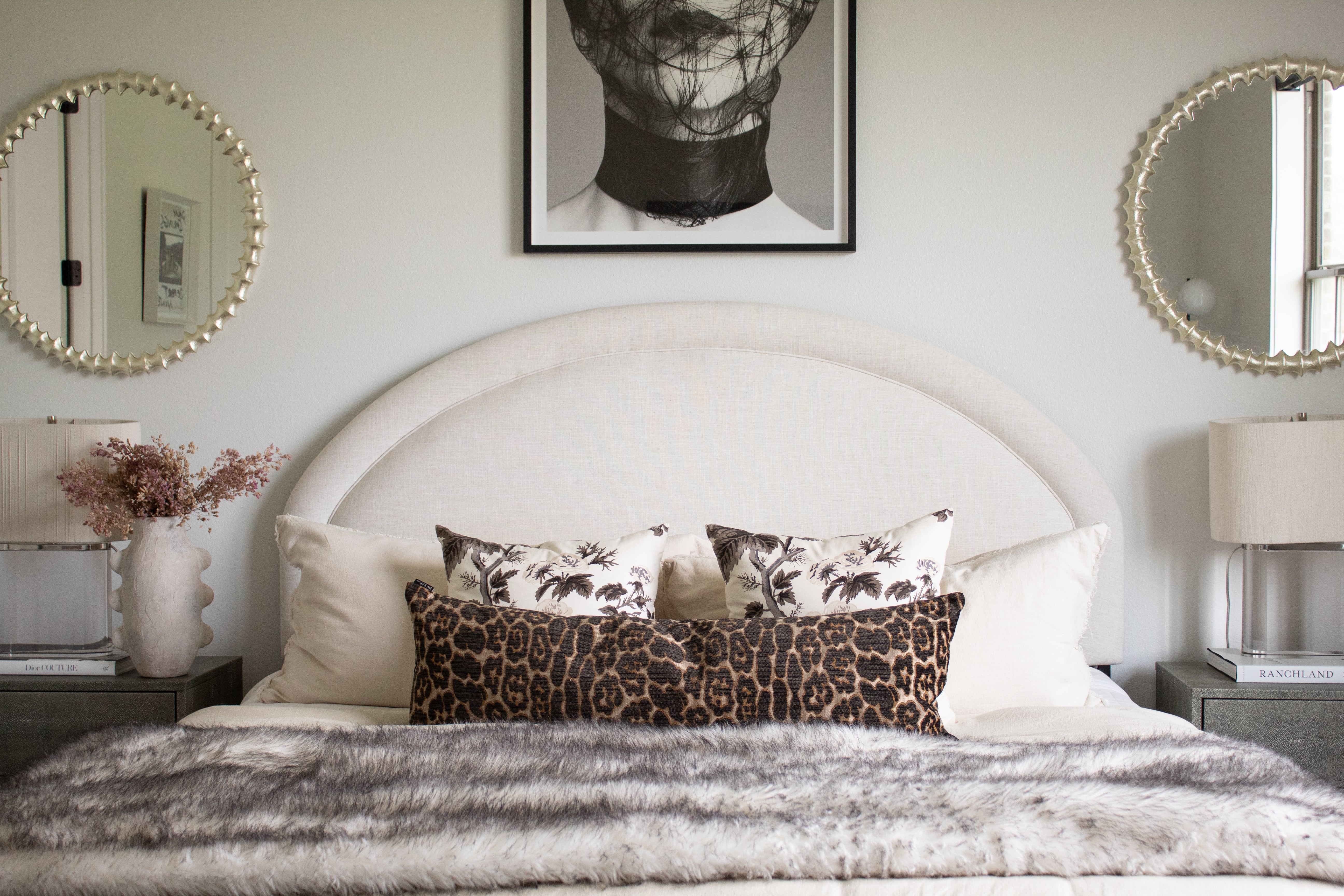 Lisa Leopard Bolster Pillow